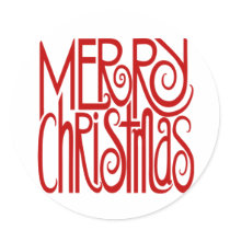 Merry Christmas Red Sticker