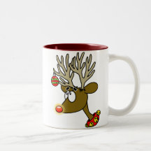 Merry Christmas Reindeer Coffee Cup Mugs