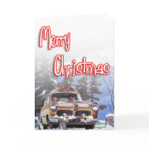 Merry Christmas - Retro style Greeting Cards