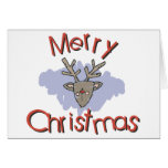 Merry Christmas Rudolph Doodle Card