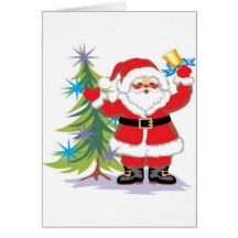 Merry Christmas, Santa Claus, Christmas Tree Cards