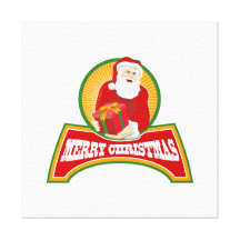 Merry Christmas Santa Claus Gallery Wrap Canvas