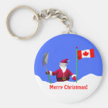 Merry Christmas Santa in Canada Keychain