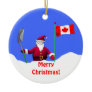 Merry Christmas Santa in Canada Christmas Tree Ornament