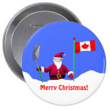 Merry Christmas Santa in Canada Pin