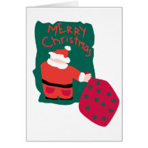 Merry Christmas Santa Scribble Card