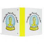 Merry Christmas Sarcoma Ribbon Snowglobe Vinyl Binders