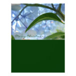 Merry Christmas Scrapbooking paper Green Floral Custom Letterhead