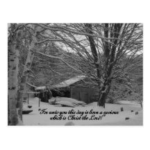 Merry Christmas,  scripture greeting Post Card