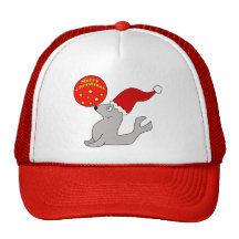 Merry Christmas Seal Hat
