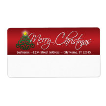 Merry Christmas Shipping Labels