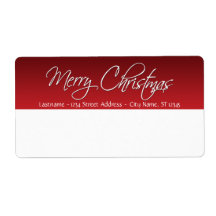 Merry Christmas Shipping Labels