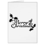 merry_Christmas_sign_BW Greeting Card