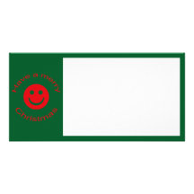 Merry Christmas Smiley Custom Photo Card