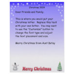 Merry Christmas Snowflake letter Letterhead Design