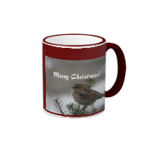 Merry Christmas, Sparrow Coffee Mugs