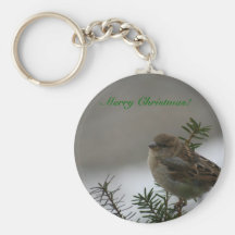 Merry Christmas!  Sparrow! Keychain