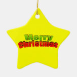 Merry Christmas Star Ornament