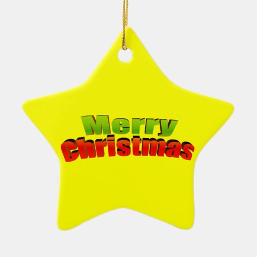 Merry Christmas Star Ornament