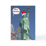 Merry Christmas Statue of Liberty & Santa LV Card