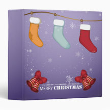 merry christmas stockings notebook binder