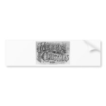 Merry Christmas Text Bumper Stickers