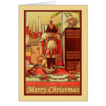 Merry Christmas toy soldier to military person Greeting Card