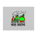 Merry Christmas Train postcards