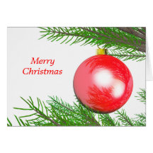 Merry Christmas Tree Decoration Cards