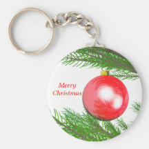 Merry Christmas Tree Decoration Keychain