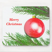 Merry Christmas Tree Decoration Mousepads