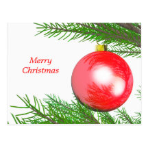 Merry Christmas Tree Decoration Postcards
