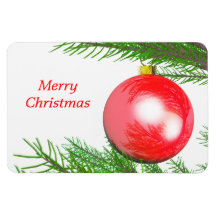 Merry Christmas Tree Decoration Vinyl Magnet