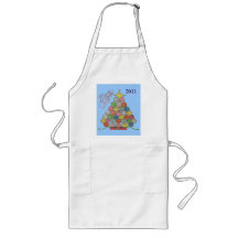 Merry Christmas Tree Quilt Panel Aprons
