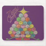 Merry Christmas Tree Quilt Panel Mousepad