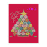 Merry Christmas Tree Quilt Panel Post Cards