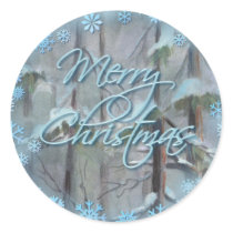 MERRY CHRISTMAS TREES by SHARON SHARPE Sticker
