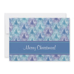 Merry Christmas Trees Invite in Blue and Purple