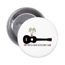 Merry Christmas Ukulele Button