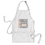Merry Christmas Uterine Cancer Ribbon Collage aprons