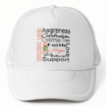 Merry Christmas Uterine Cancer Ribbon Collage hats