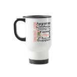 Merry Christmas Uterine Cancer Ribbon Collage mugs