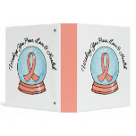Merry Christmas Uterine Cancer Ribbon Snowglobe binders