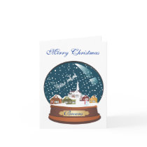 Merry Christmas Village Greeting Cards