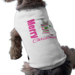 Merry Christmas Whimsical Pink Stocking pet clothing