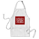 Merry Christmas White Apron