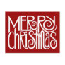 Merry Christmas White Postcard