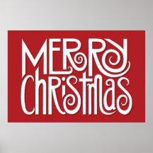 Merry Christmas white Poster