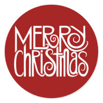 Merry Christmas White Sticker