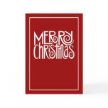 Merry Christmas white text Card